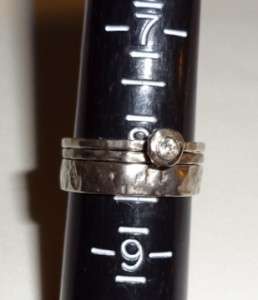   Stack Sterling Silver Cubic Zirconia Ring R1659 Retired Boxed  