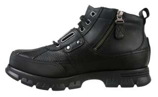 Polo by Ralph Lauren Mens Boots Allendale Black Leather 812143029001 