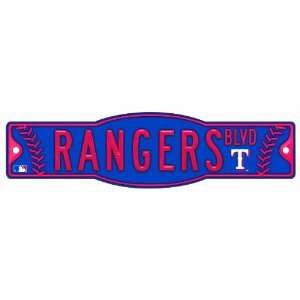 MLB Texas Rangers 4.5 by 17 Sign 