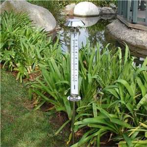 Solar Rechargeable Garden LED Light with Thermometer