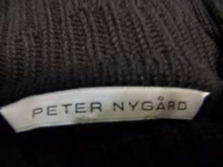 Peter Nygard Black Empire Draped Cowl Neck Career/Cocktail Sweater 