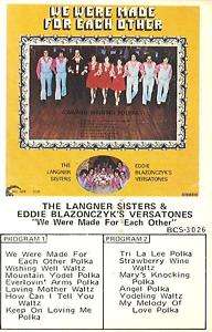 LANGNER SISTERS & EDDIE BLAZONCZYK polka tape 1979  