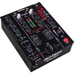 DJ Tech DJM303 2 Channel 7 Input DJ Mixer; Twin USB Soundcard 9 DSP 