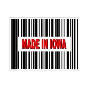  Made in Iowa Barcode   Window Bumper Sticker Automotive