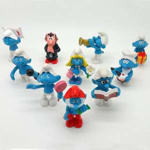 NEW 10PCS The Smurfs Action Figure Toy Set  