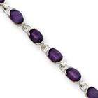 flow of 19 oval 7x5mm lab created amethyst stones 12 ct t g w with 