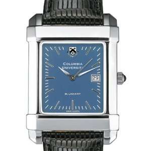 Columbia University Mens Swiss Watch   Blue Quad Watch with Leather 
