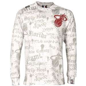   Miami Heat White My Block Thermal Long Sleeve Top