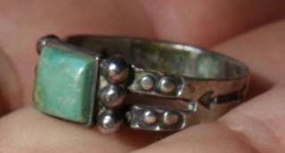 Handmade Old Pawn Navajo Sterling & Turquoise Ring  