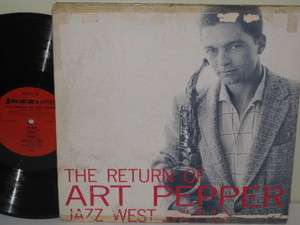 ART PEPPER   Return of Art Pepper ~JAZZ WEST 10 {dg orig} VERY RARE w 