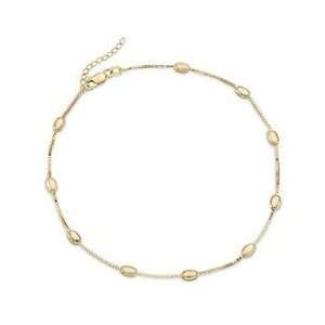  14kt Yellow Gold Station Anklet. 10 Jewelry