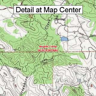 USGS Topographic Quadrangle Map   Angels Camp, California (Folded 