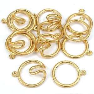  Hook & Eye Fold Over Clasp Gold Plated 21mm Approx 6
