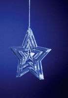 New Multi Size Stars Acrylic Crystal Clear Ornament  
