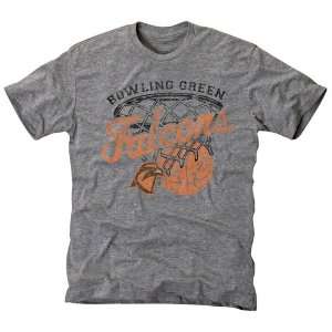  Bowling Green State Falcons Hoop Tri Blend T Shirt   Ash 