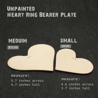 Unpainted Heart Ring Bearer Plate