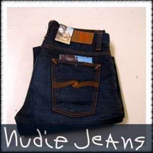 Nudie Jeans AVERAGE JOE Worn Rinsed Indigo 32x34  