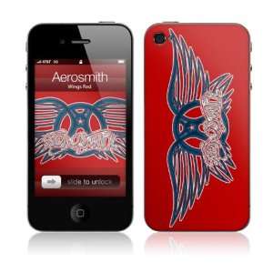   protector iPhone 4/4S Aerosmith   Wings Red: Cell Phones & Accessories
