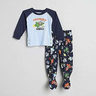 Infant Boys Grandmas World Footed Snapwaist Pajamas  Carters Baby 