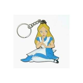   Alice Sitting   Rubber Keychain (Keyring Keyfob) (Disney) Clothing