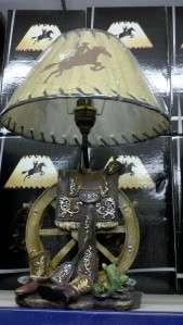 WESTERN COWBOY SADDLE TABLE LAMP  