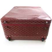 GOYARD Trolley PM Rolling Suitcase Red Travel Bag Case  