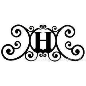 Wrought Iron Letter H House Plaque 