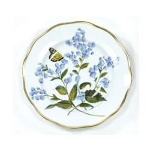   American Wildflowers Blue Wood Aster Dessert Plate: Kitchen & Dining