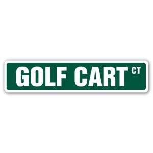  GOLF CART Street Sign widow golfer lover clubs golfing 