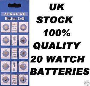 Watch Batteries 20 AG0 LR521 379 SR521SW FAST UK STOCK  