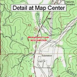 USGS Topographic Quadrangle Map   Montgomery Creek 