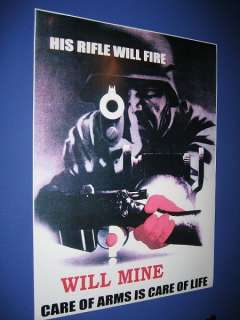 Lee Enfield Rifle Propaganda Poster WWII ww2  