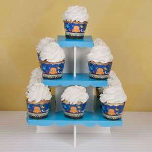   Stand & 13 Cupcake Wrappers   Baby Shower Do It Yourself Toys & Games
