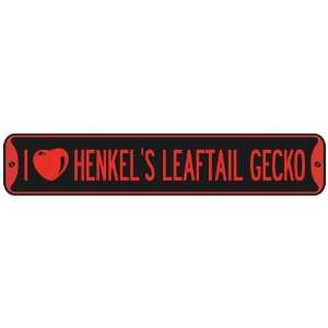   I LOVE HENKELS LEAFTAIL GECKO  STREET SIGN