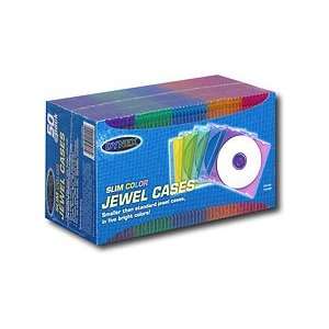    Dynex 50 Pack Color Slim Jewel Cases   Assorted Electronics