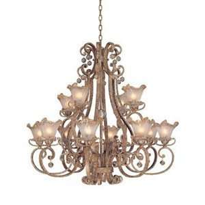   Ramond FR49263VGO Venetian 12 Light Chandelier, Venetian   2495933