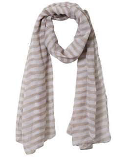 Biscuit (Stone ) Lightweight Striped Scarf  245815915  New Look