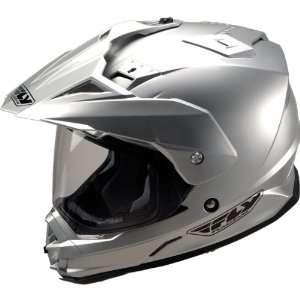 Fly Racing Trekker Adult On Road Motorcycle Helmet   Silver / 2X Large