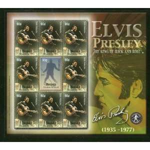  Elvis Presley Mint Souvenir Sheet of 9 RARE Bequia Stamps 