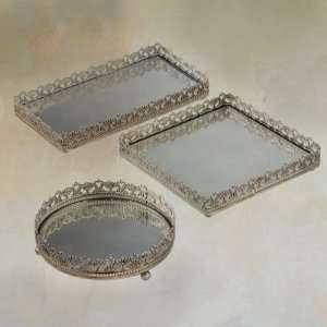  Mirrored Vanity Trays (Set of 3)