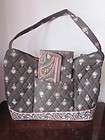   Tanya Leedesign Quilt Purse with matching Wallet New Brown & Orange