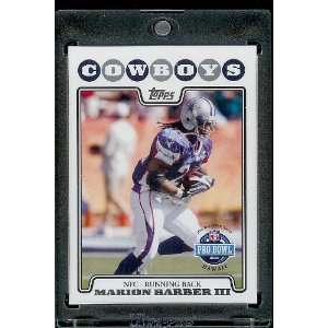  Topps # 299 Marion Barber PB Pro Bowl   Dallas Cowboys   NFL Trading 