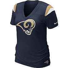 Nike St. Louis Rams Womens Fashion V Neck Heather T Shirt    