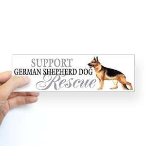  GSD Rescue Dog Bumper Sticker by  Automotive