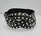   Hemp Flowers Leather Cuff Bracelet Wristband Band JB305 black on sale