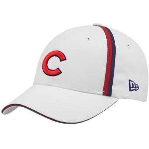   Chicago Cubs White Action Stripes Adjustable Hat