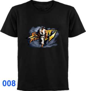 New Street Fighter 4 Hadouken Ryu Akuma etc T Shirt  