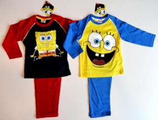 Spongebob Schlafanzug Hose und Shirt verschiedene Größen mit Langarm 