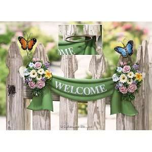  Floral Fence Hanger Welcome Sign 