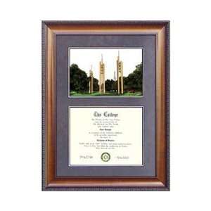 Howard Payne University Suede Mat Diploma Frame with Lithograph 